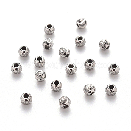 Perles ondulées en 201 acier inoxydable STAS-S103-17B-P-1