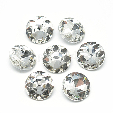 Cabujones de cristal con rhinestone RGLA-T029-20mm-01-1