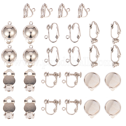 SUNNYCLUE Brass/Iron Clip-on Earring Findings KK-SC0001-05-1
