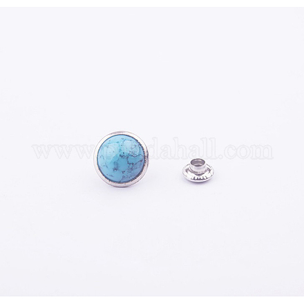 Turquoise Rivet Studs FIND-WH0012-C-01-1