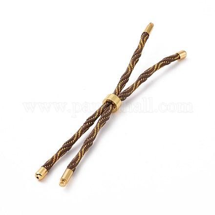 Nylon Cord Silder Bracelets MAK-C003-03G-16-1