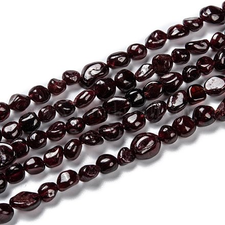Natürlicher Granat Perlen Stränge G-G018-22-1