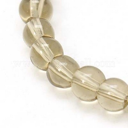 4 perles de verre mm ronde transparente brins séparateurs perles X-GR4mm38Y-1