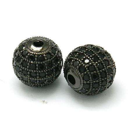 Perles de cubes zircone en laiton  ZIRC-D022-02B-10mm-1