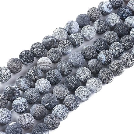 Natural Weathered Agate Beads Strands G-L534-04-10mm-1