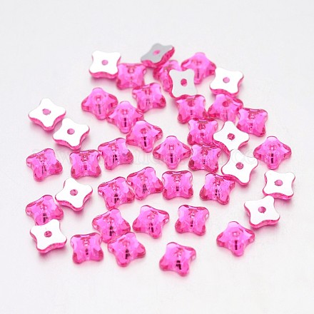 Faceted Square Taiwan Acrylic Rhinestone Beads ACRT-M09-8-02-1