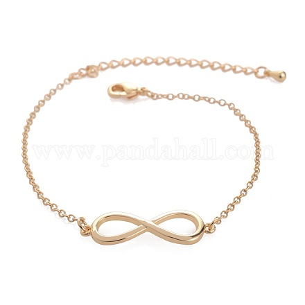 Brass Link Bracelets BJEW-WH0001-01G-1