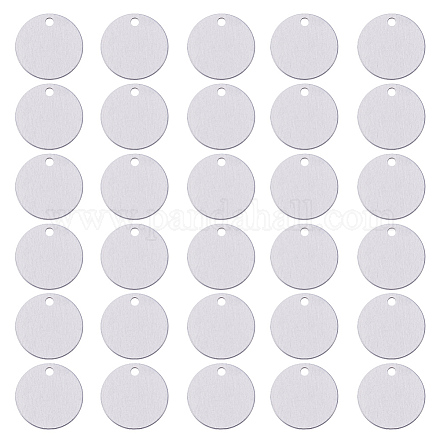 BENECREAT 30 Pack 1.2 (30mm) RoundStamping Blanks Aluminum Blank Pendants with Storage Box for Necklace Bracelet Dog Tags Making and Engraving ALUM-BC0001-01P-1