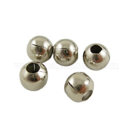 Perles rondes lisses en laiton EC400-5-1