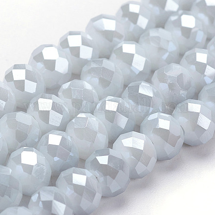 Electroplate Glass Beads Strands EGLA-D020-6x4mm-47-1