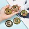 Natural Unakite Pendants, Donut/Pi Disc Charms, 50x6~7mm, Hole: 10.5mm