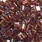 MIYUKI TILA Beads, Japanese Seed Beads, 2-Hole, (TL257) Transparent Topaz AB, 5x5x1.9mm, Hole: 0.8mm, about 590pcs/50g