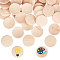 Wood Flat Round Sheet, BurlyWood, 2.5x0.45cm, Inner Diameter: 2.3cm