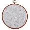 Galaxy Enamel Pin Hoop, Corduroy Wall Hanging Brooch, Flat Round, Gainsboro, 240x215x10mm, Hole: 17.5x22.5mm
