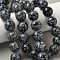 Natural Snowflake Obsidian Beads Strands, Round, 15.5mm, Hole: 1.2mm, about 24~25pcs/strand, 14.88~15.43''(37.8~39.2cm)