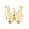 Brass Slide Charms, Letter, Golden, Letter W, 25x26x5.5mm, Hole: 11x2mm