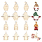 US 1 Set Unfinished Wooden Cutouts, Gnome, Old Lace, 8x3.95~8.15x0.75cm, 3pcs/style, 4 style, 12pcs/set