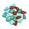 Dyed Synthetic Turquoise 3 Hole Guru Beads, Gourd Shape, Mixed Color, 20.5~21.5x11~13x11~12.5mm, Hole: 1.8mm