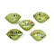 Handmade Lampwork Beads, Shell Shape, Lime, 16~17x22.5~23x9.5mm, Hole: 1.6mm
