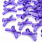 Transparent Acrylic Beads, Bowknot, Medium Purple, 20x34x5.5mm, Hole: 1.8mm