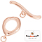 Beebeecraft 1 Box 1 Set Toggle Jewellery Clasps 925 Sterling Silver Oval OT Clasp T Bar End Clasps for DIY Necklace Bracelet Jewelry Making (Rose Gold)