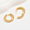 Brass Twisted Spiral Hoop Earrings, Golden, 20mm