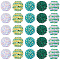 30Pcs 5 Style Round Resin Rhinestone Graduated Beads, with UV Plating Acrylic Round Beads Inside, AB-Color, Mixed Color, 17.5~20mm, Hole: 2~2.5mm, 6pcs/style