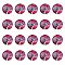 Half Round/Dome Tree Pattern Glass Flatback Cabochons for DIY Projects, FireBrick, 25x6mm