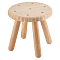 Wood Biscuit Stool, Round, 265x260mm