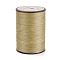 Flat Waxed Polyester Thread String, Micro Macrame Cord, for Leather Sewing Stitching, Dark Khaki, 0.8~0.9x0.3mm, about 109.36 Yards(100m)/Roll