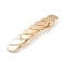 Twist Alloy with Iron Clip Hair Barrettes, Hair Accessories for Women Girls, Golden, 13x83x11.5mm