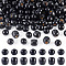 200Pcs 2 Style Dyed Natural Maple Wood Beads, Barrel & Round, Black, 16~17mm, Hole: 4~8mm, 100pcs/style