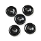 Natural Dyed & Heated Black Agate Donut/Pi Disc Charms, 12~13x3~4mm, Hole: 3mm