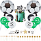 Football Paper Cake Toppers, Plastic Football, Aluminum Film Ballons, Rubber Inflatable Balloons, Foam with Wire Christmas Berry, Mixed Color, 60~502x26~142x0.1~4mm