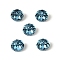 Glass Rhinestone Cabochons, Pointed Back & Back Plated, Faceted, Square, Diamond, Indian Sapphire, 8x5mm