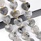 Natural Labradorite Beads Strands, Faceted Heart, with Seed Beads, 12.5~13.5x13.5~14.5x5.5~6.5mm, Hole: 0.8~1mm, about 26~28pcs/strand, 14.76~16.73 inch(37.5~42.5cm)