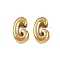 304 Stainless Steel Charms, Letter, Ion Plating(IP), Real 18K Gold Plated , Letter G, 7.5x4.5x3.5mm, Hole: 1.8mm