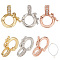 6pcs Fold Over Clasp 3 Color Twister Bail Clasps Necklace Extension Lock Clasp Connector Enhancer Click Clasp with Secure Lock Openable Clasp for Pendant Chain Bracelet Jewelry