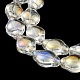 Electroplate Transparent Glass Beads Strands EGLA-G037-12A-AB02-4