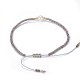 Bracelets réglables de perles tressées avec cordon en nylon X-BJEW-P256-B01-5