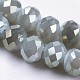 Electroplate Glass Beads Strands EGLA-D020-6x4mm-46-3