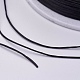 フラット弾性クリスタルストリング  弾性ビーズ糸  ストレッチブレスレット作り用  ブラック  0.7mm  約546.8ヤード（500m）/ロール EW-F006-19-3