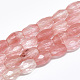 Chapelets de perles en verre de quartz de cerise G-S357-A14-1