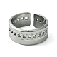 304 anello a polsino aperto in acciaio inossidabile RJEW-L110-006P-2