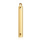 201ステンレス鋼ペンダントラインストーンセッティング  尖ったバックラインストーン用  長方形  ゴールドカラー  1.5mmのラインストーンに適する  32x3.7x1.5mm  穴：3mm STAS-S105-T607D-2-3.7-1