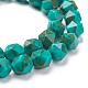 Perles de turquoise ligne or synthétique TURQ-F016-03C-07-3