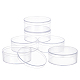 SuperZubehör 6 Packung klare Säule Kunststoffperlen Aufbewahrungsbehälter Boxen mit Deckel 110ml flache runde Kunststoff-Organizer Aufbewahrungsboxen für Make-up Edelsteine Perlen Schmuck Kleinteile jewelry CON-WH0074-84-1