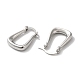 Серьги-кольца из латуни с металлическим покрытием для женщин EJEW-D071-01P-2