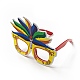 Feltro brasile carnevale occhiali cornice decorazione AJEW-G044-01D-3