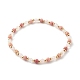 Set di bracciali elasticizzati con perline di quarzo rosa naturale e rodonite BJEW-JB06255-01-11